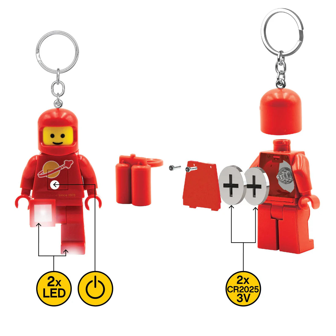 LEGO Minifigures Keychain Light Spaceman Red KE10HR-Bricking Lebanon