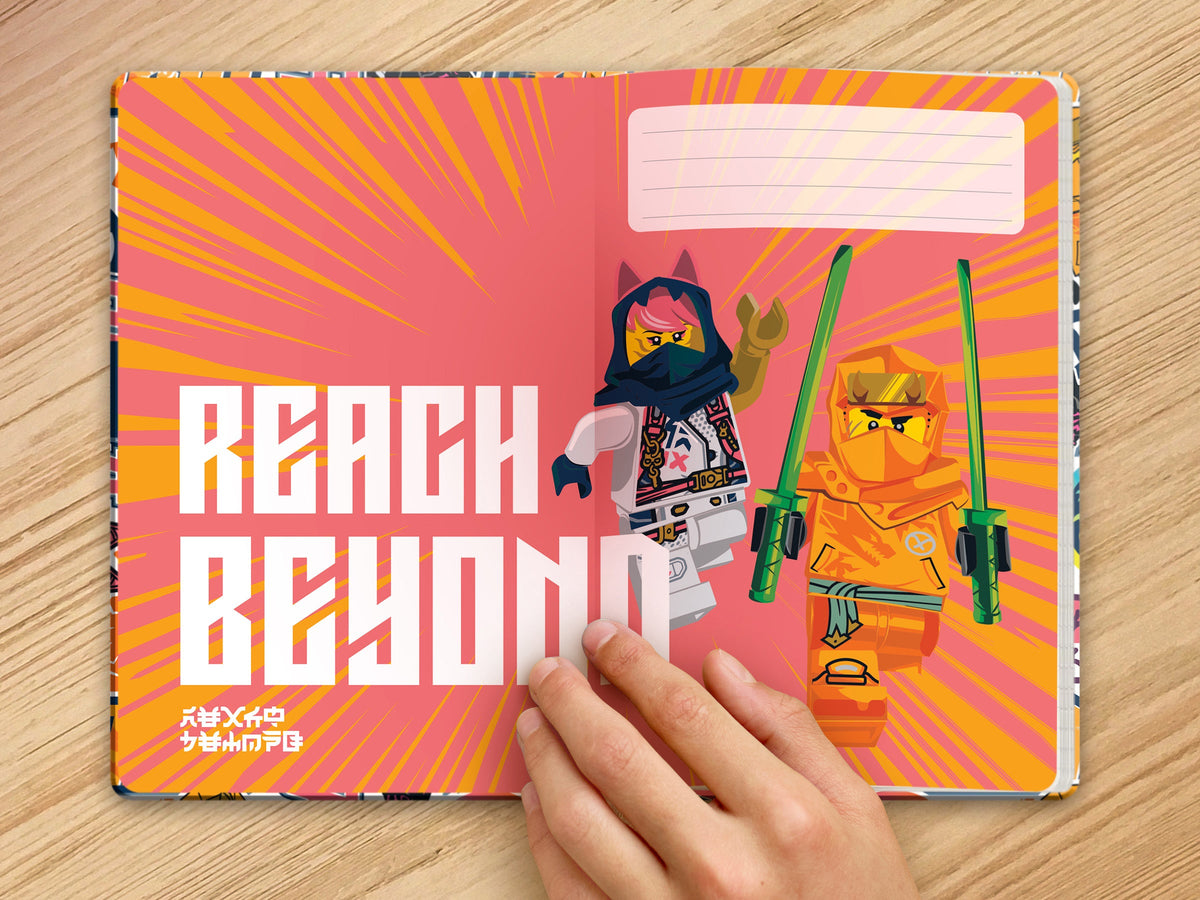 LEGO NINJAGO A5 Notebook with Arin and Sora Artwork 53300-Bricking Lebanon