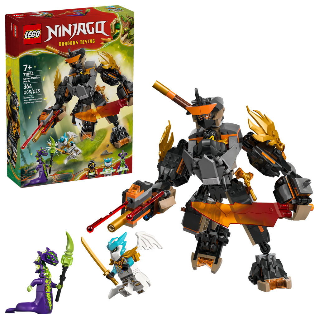 LEGO NINJAGO Cole’s Mission Mech and Dragon Zane Ninja 71854-Bricking Lebanon
