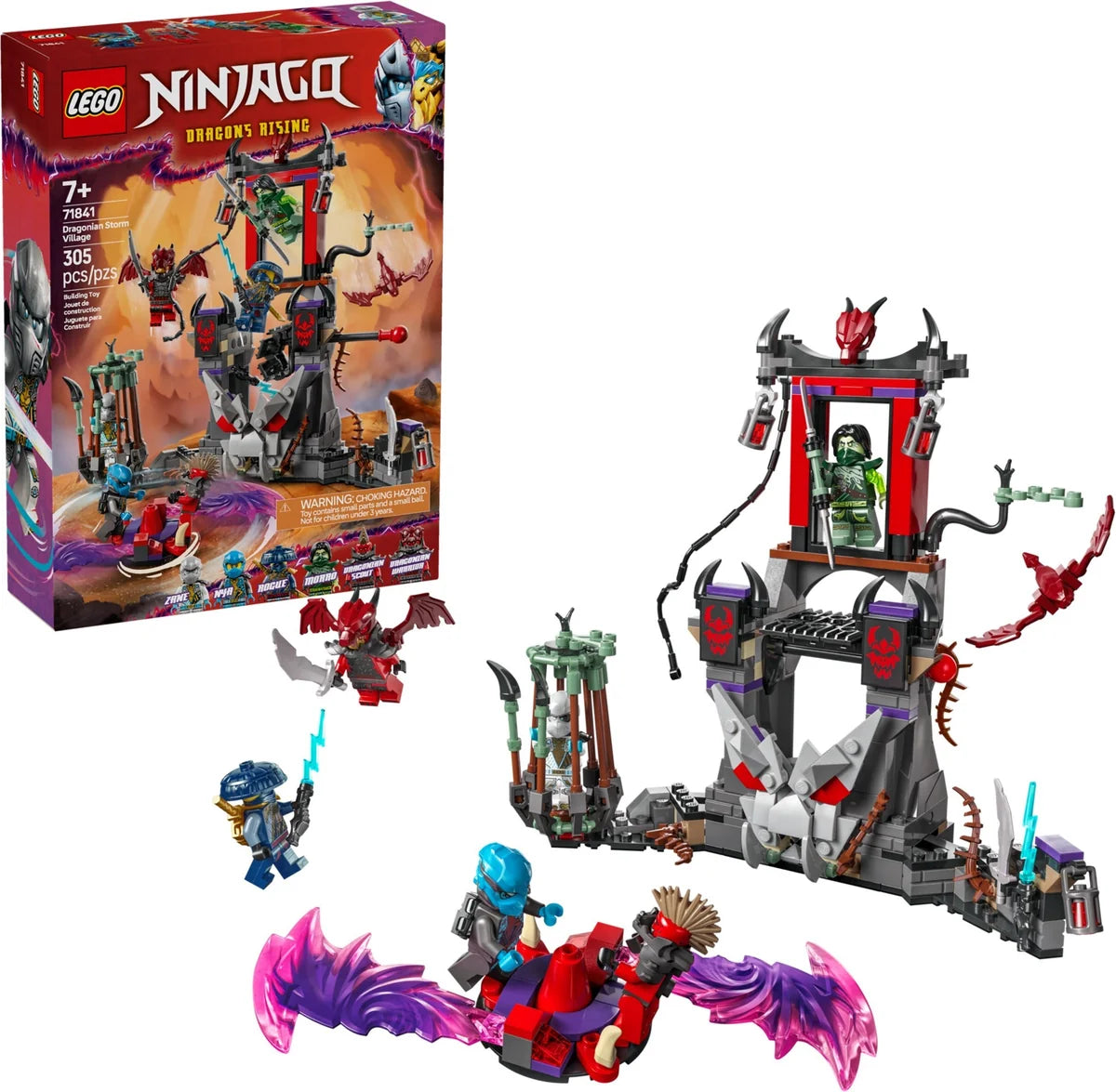 LEGO NINJAGO Dragonian Storm Village 71841-Bricking Lebanon