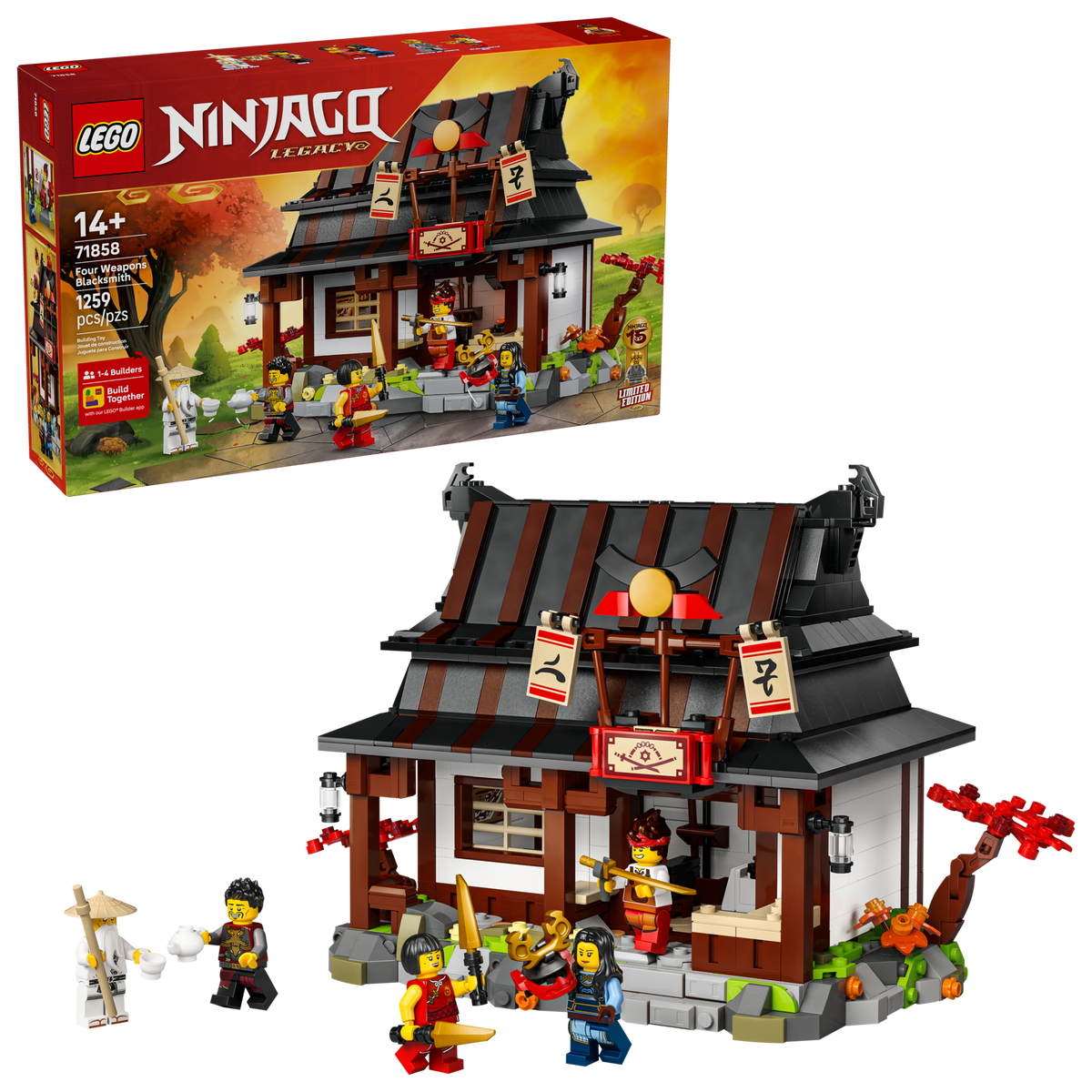 LEGO NINJAGO Four Weapons Blacksmith 15th Anniversary Set 71858-Bricking Lebanon