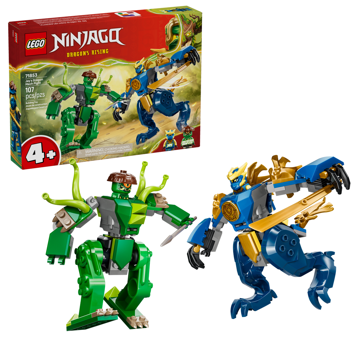 LEGO NINJAGO Jay’s Dragon Mech Fight with 2 Mechs 71853-Bricking Lebanon