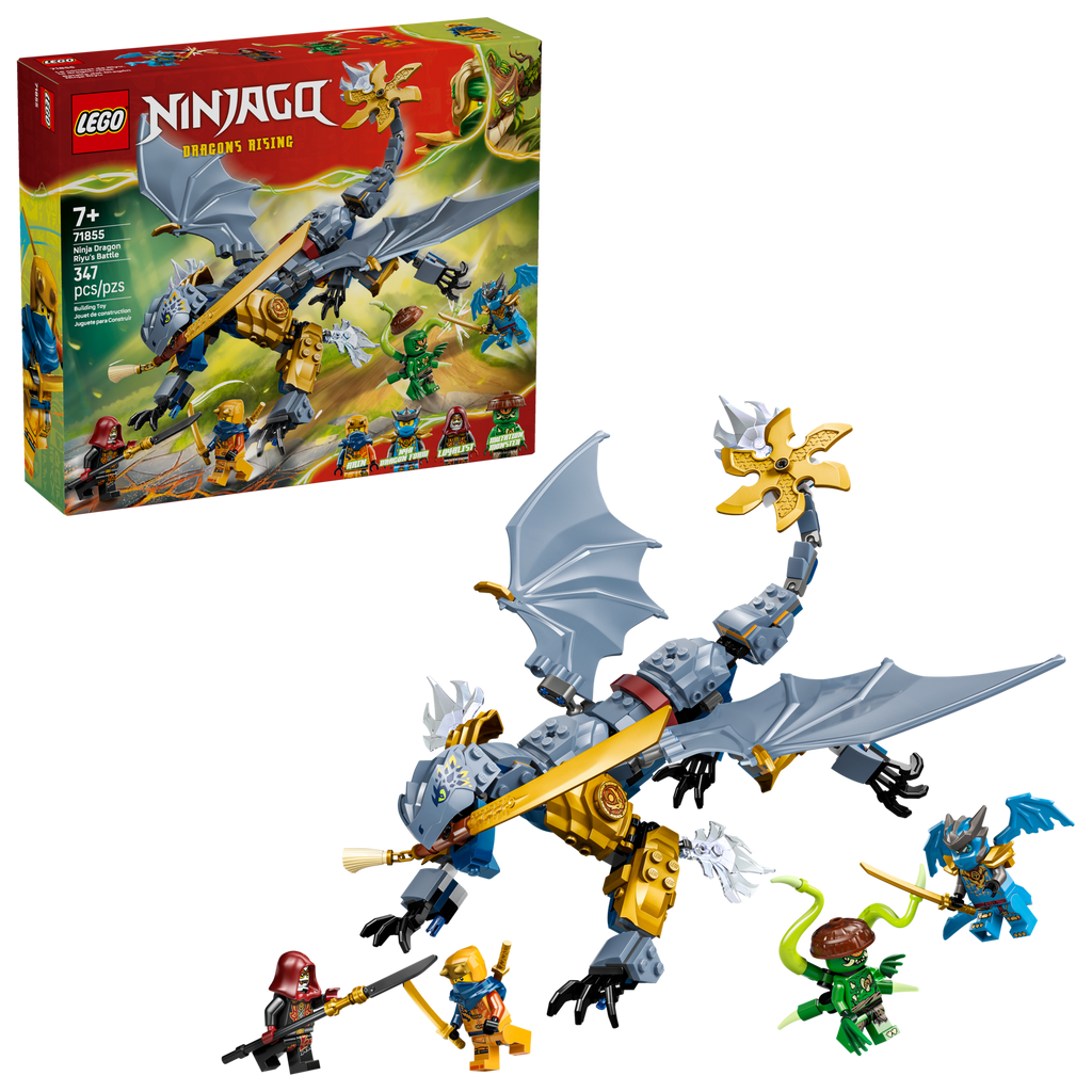 LEGO NINJAGO Ninja Dragon Riyu’s Battle Posable Toy Playset 71855-Bricking Lebanon