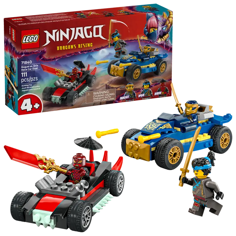 LEGO NINJAGO Rogue vs. Drix Race Car Duel 71840-Bricking Lebanon