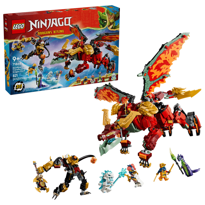 LEGO NINJAGO Wyldfyre's Transforming Dragon Mech 71868-Bricking Lebanon