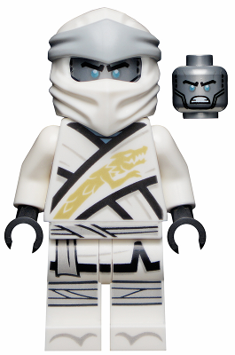 LEGO NINJAGO Zane Legacy Minifigure Flat Silver Head njo0713-Bricking Lebanon