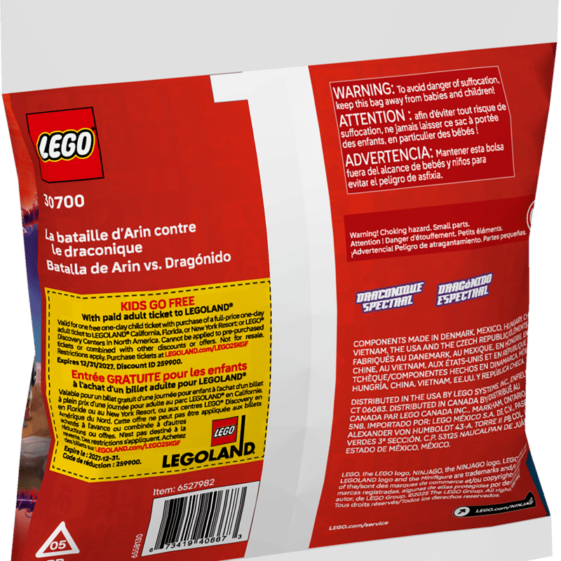 LEGO Ninjago Arin vs Dragonian Battle Set Paper Bag