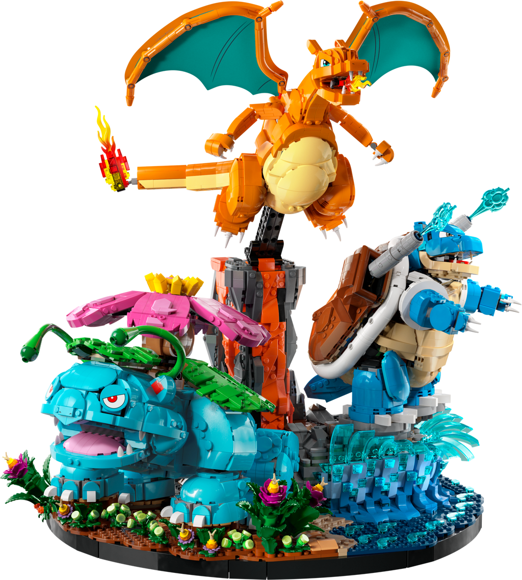 LEGO Pokemon Pokémon Venusaur Charizard and Blastoise Kanto Evolution Diorama Set 72153-Bricking Lebanon