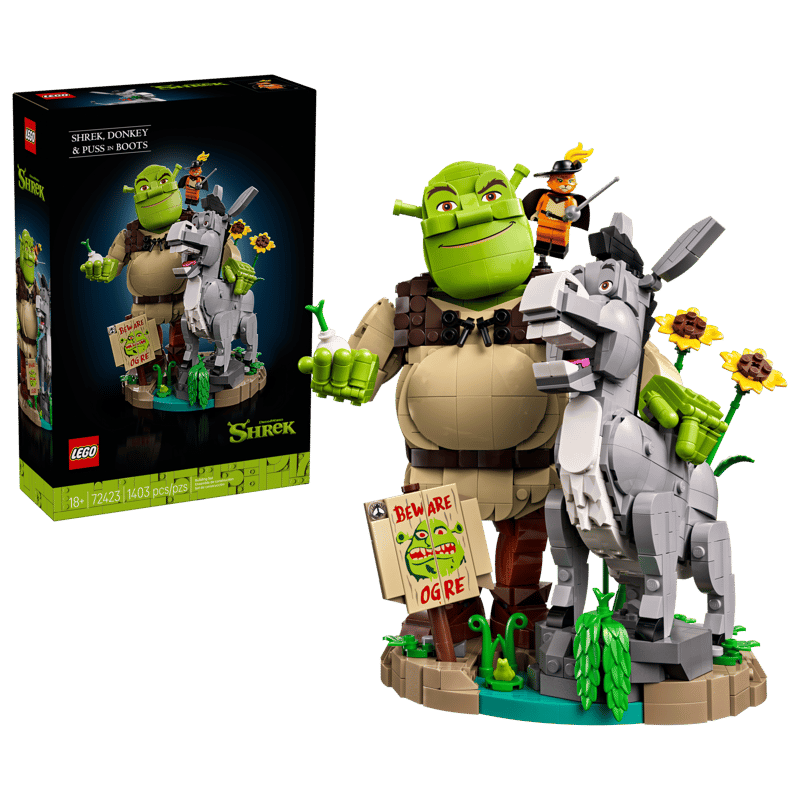 LEGO Icons Shrek, Donkey & Puss in Boots 72423