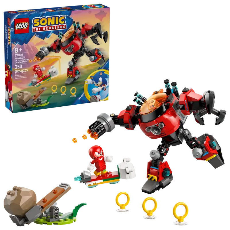 LEGO Sonic the Hedgehog Knuckles vs. Dr. Eggman Egg Crusher Mech 77005-Bricking Lebanon