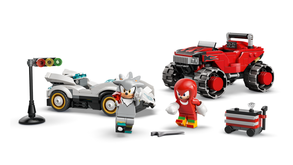 LEGO Sonic the Hedgehog Silver's Car vs Knuckles' Monster Truck 77118-Bricking Lebanon