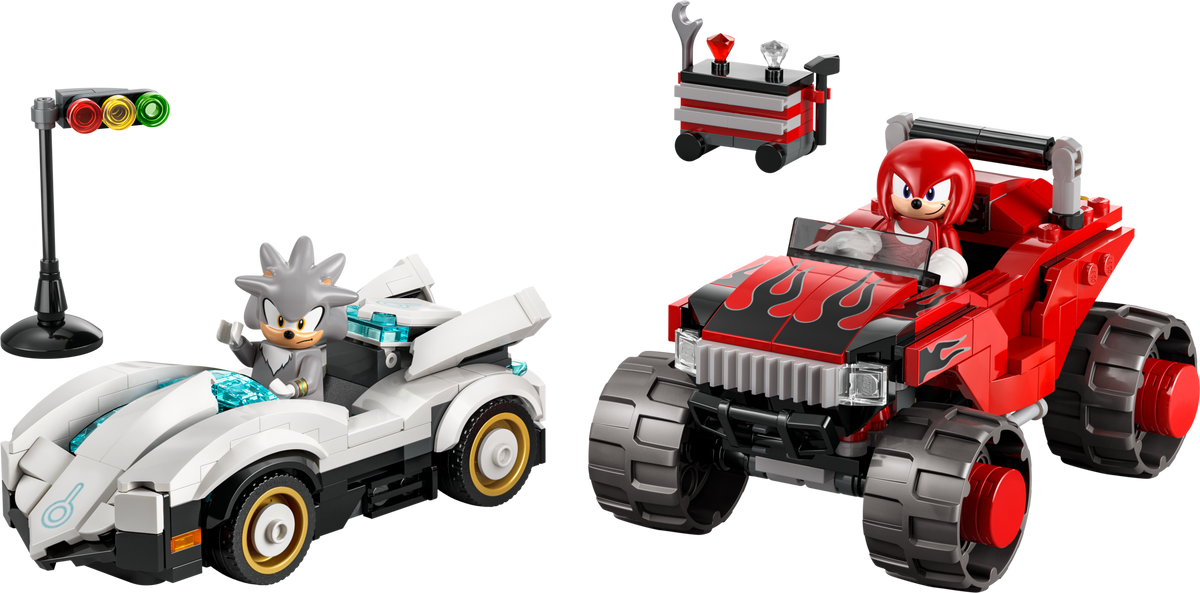 LEGO Sonic the Hedgehog Silver's Car vs Knuckles' Monster Truck 77118-Bricking Lebanon