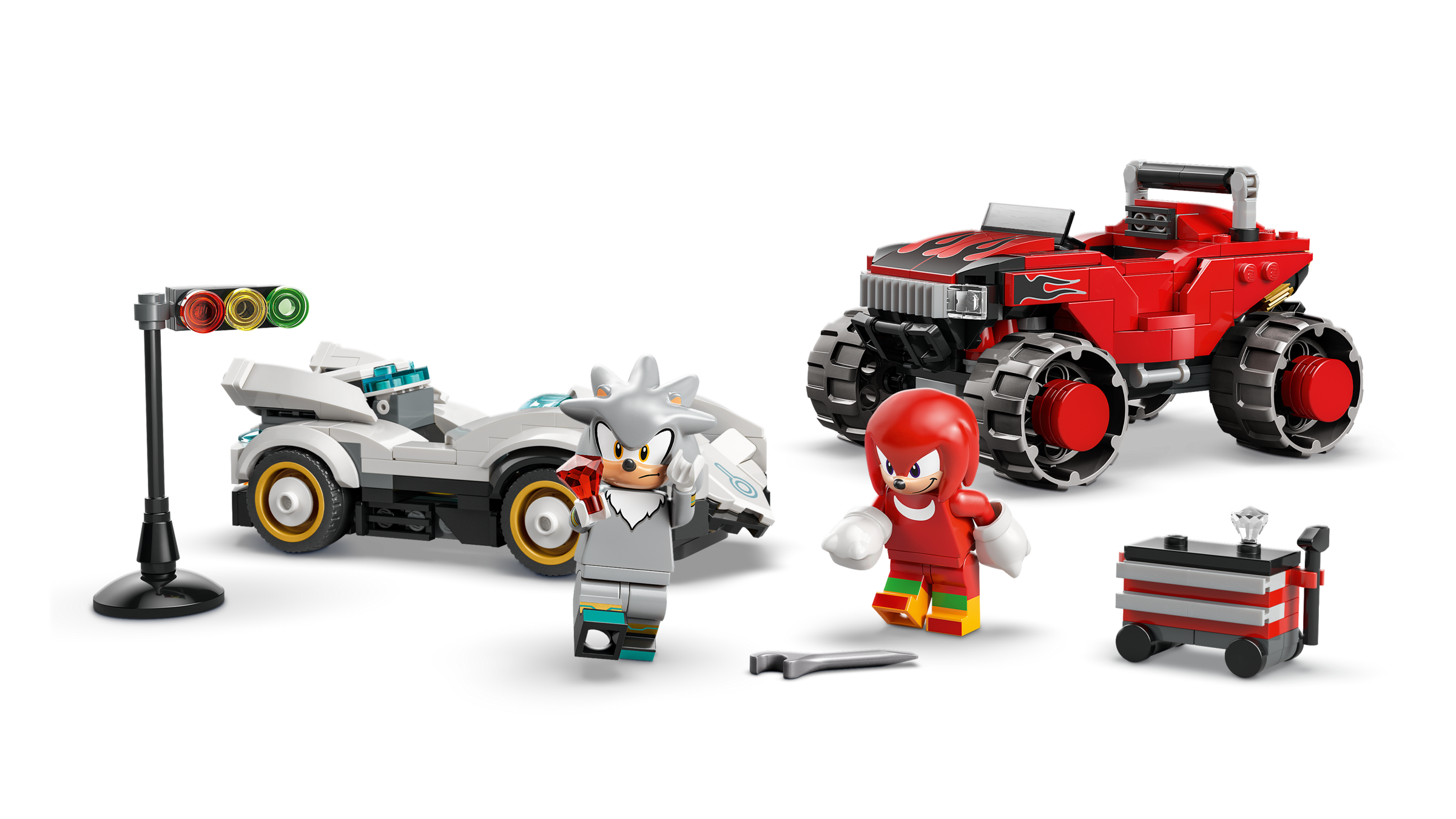 LEGO Sonic the Hedgehog Silver's Car vs Knuckles' Monster Truck-Lego / Sonic The Hedgehog-Bricking Lebanon