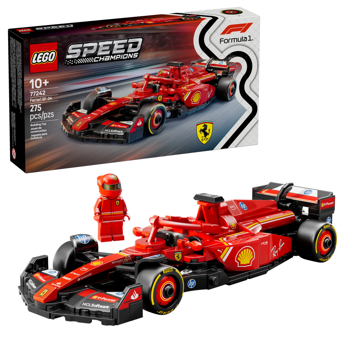 LEGO Speed Champions Ferrari SF-24 F1 Race Car 77242-Bricking Lebanon