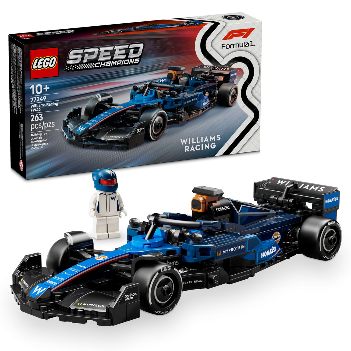 LEGO Speed Champions Williams Racing FW46 F1 Race Car 77249-Bricking Lebanon