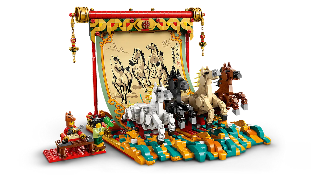 LEGO Spring Festival Galloping Horses Canvas 80119-Bricking Lebanon