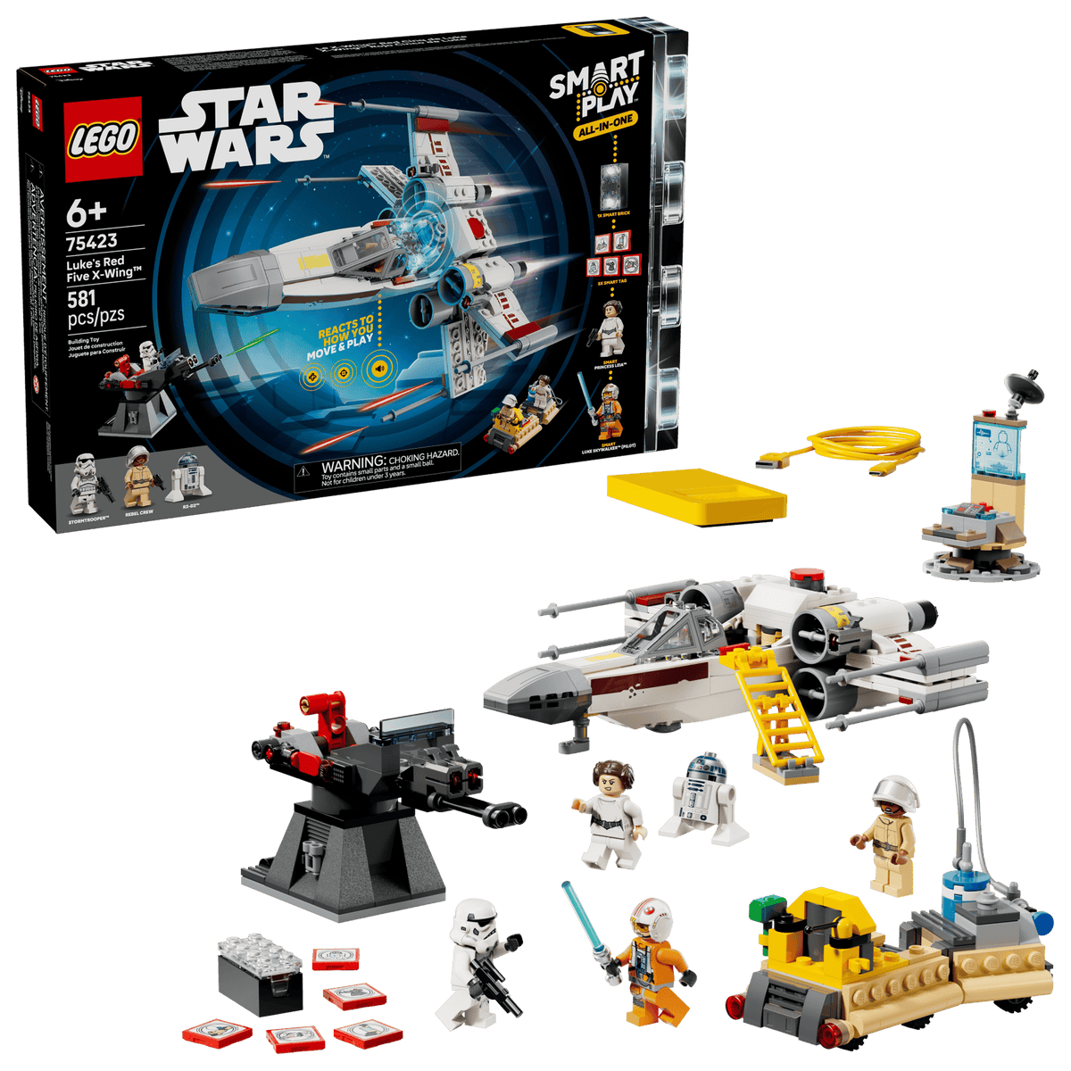LEGO Star Wars SMART Play Luke's Red Five X Wing Interactive Set 75423-Bricking Lebanon