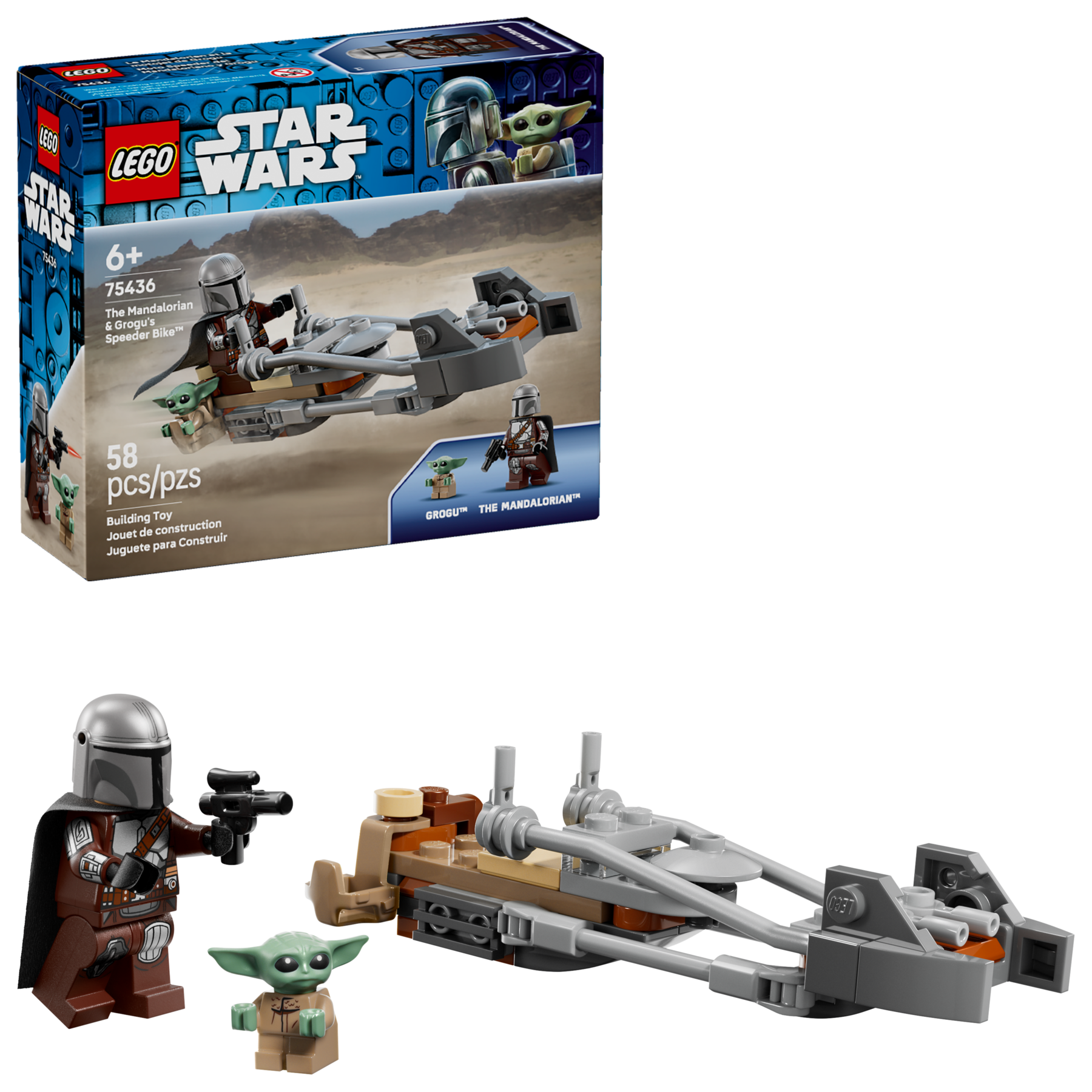 LEGO Star Wars The Mandalorian and Grogu Speeder Bike Set-Lego / Star Wars-Bricking Lebanon