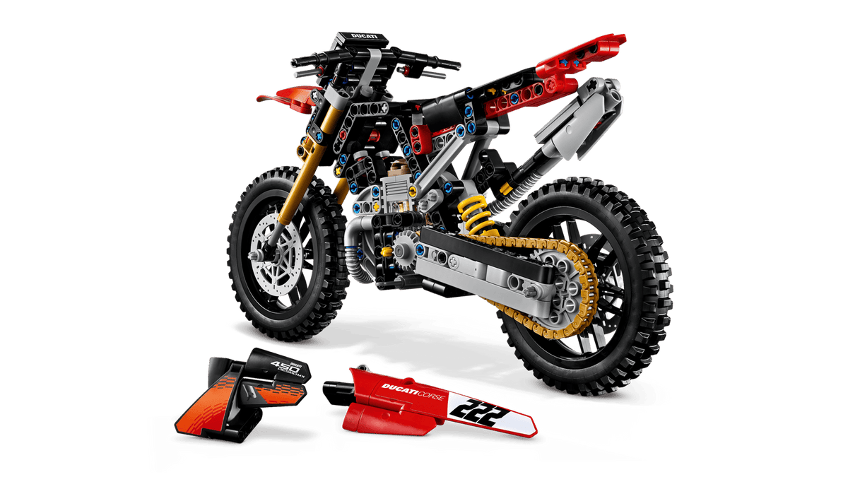 LEGO Technic Ducati Desmo450 MX Factory Motorcycle 42238-Bricking Lebanon