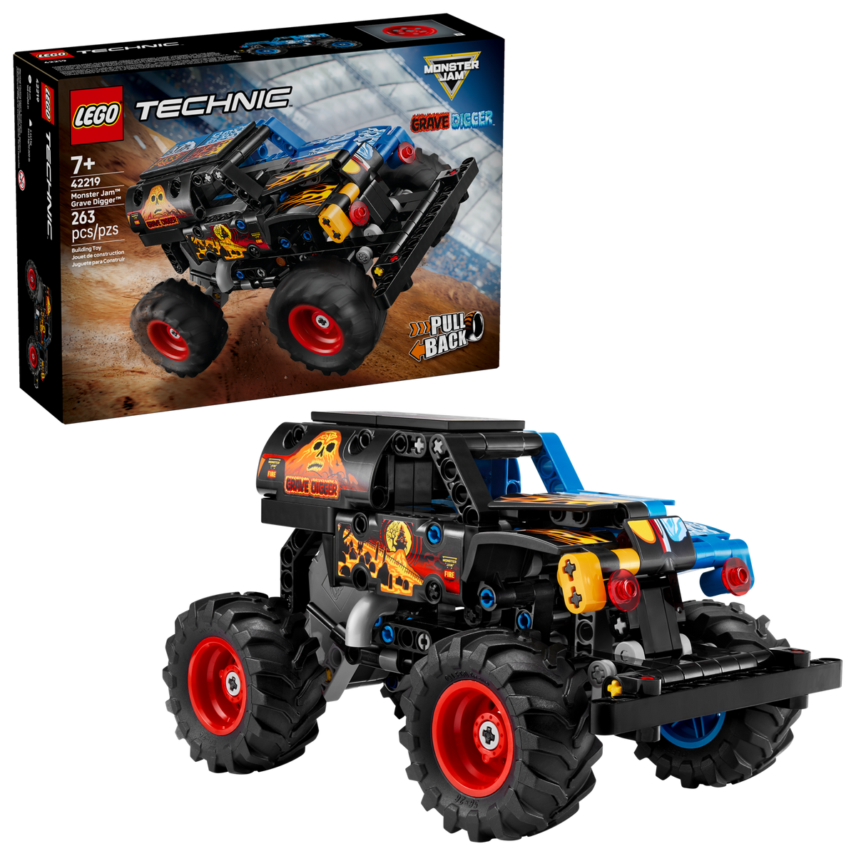 LEGO Technic Monster Jam Grave Digger Fire and Ice Truck 42219-Bricking Lebanon