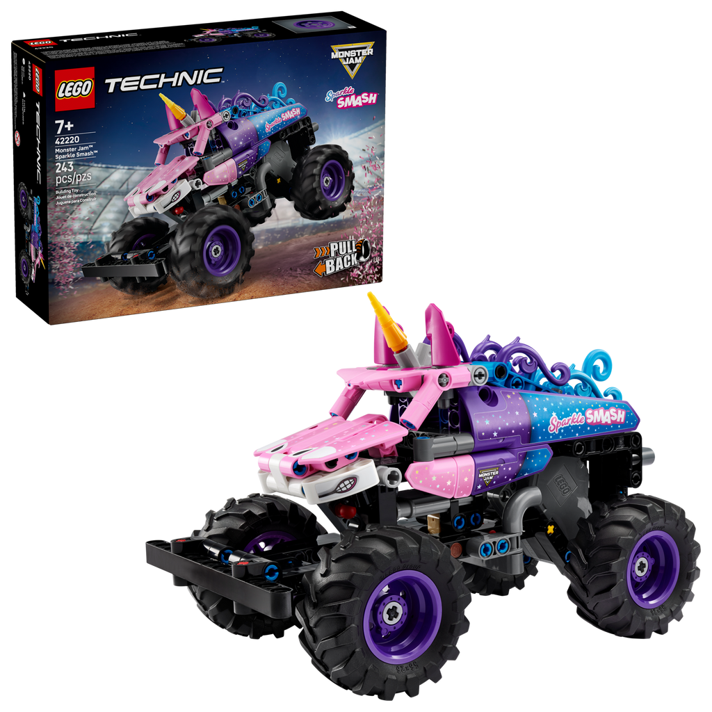 LEGO Technic Monster Jam Sparkle Smash Pull Back Unicorn Truck 42220-Bricking Lebanon