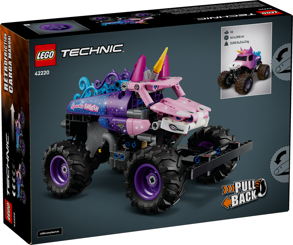 LEGO Technic Monster Jam Sparkle Smash Pull-Back Unicorn Truck 42220-Lego / Technic-Bricking Lebanon