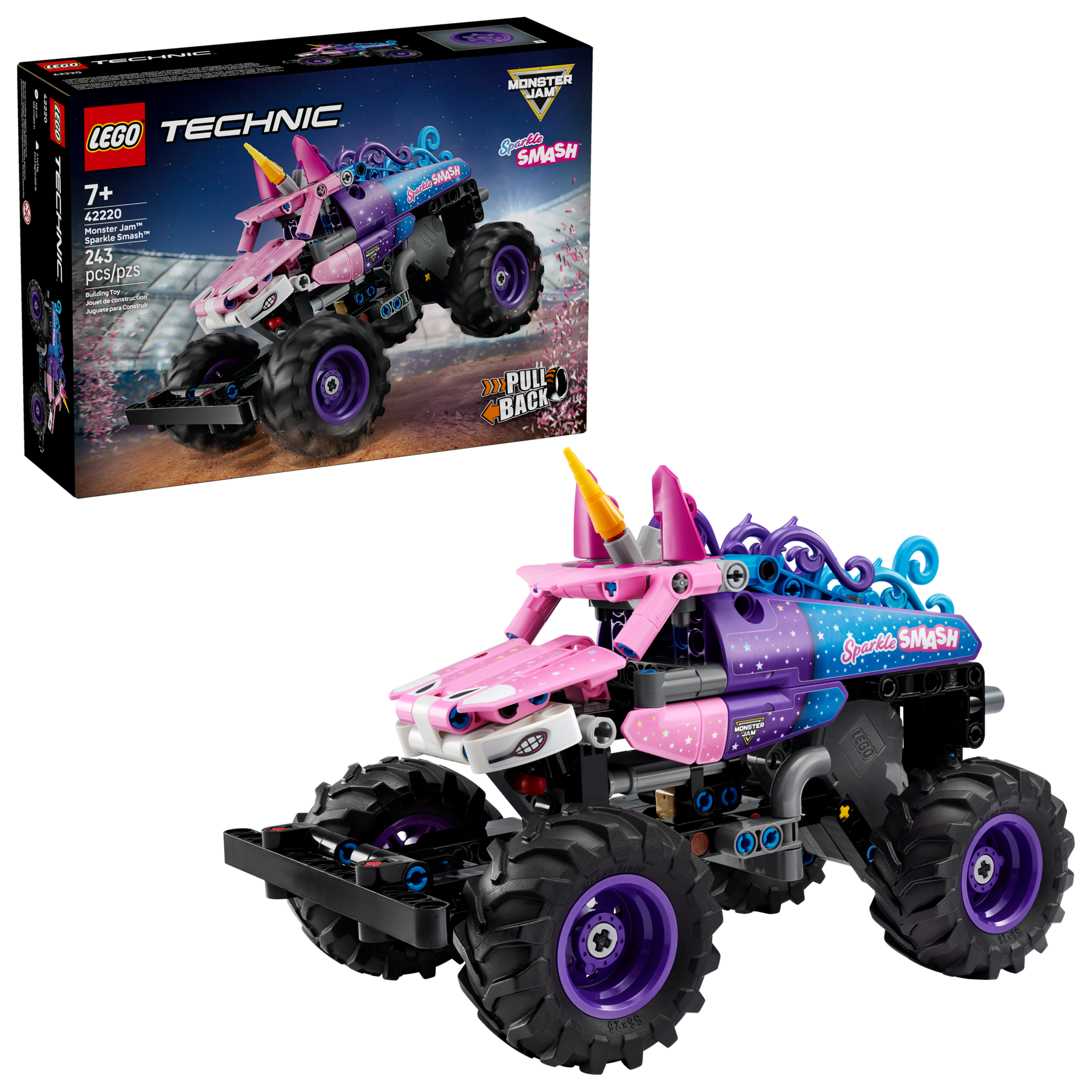 LEGO Technic Monster Jam Sparkle Smash Pull-Back Unicorn Truck 42220-Lego / Technic-Bricking Lebanon