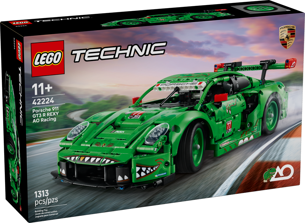 LEGO Technic Porsche 911 GT3 R REXY AO Racing Car 42224-Bricking Lebanon