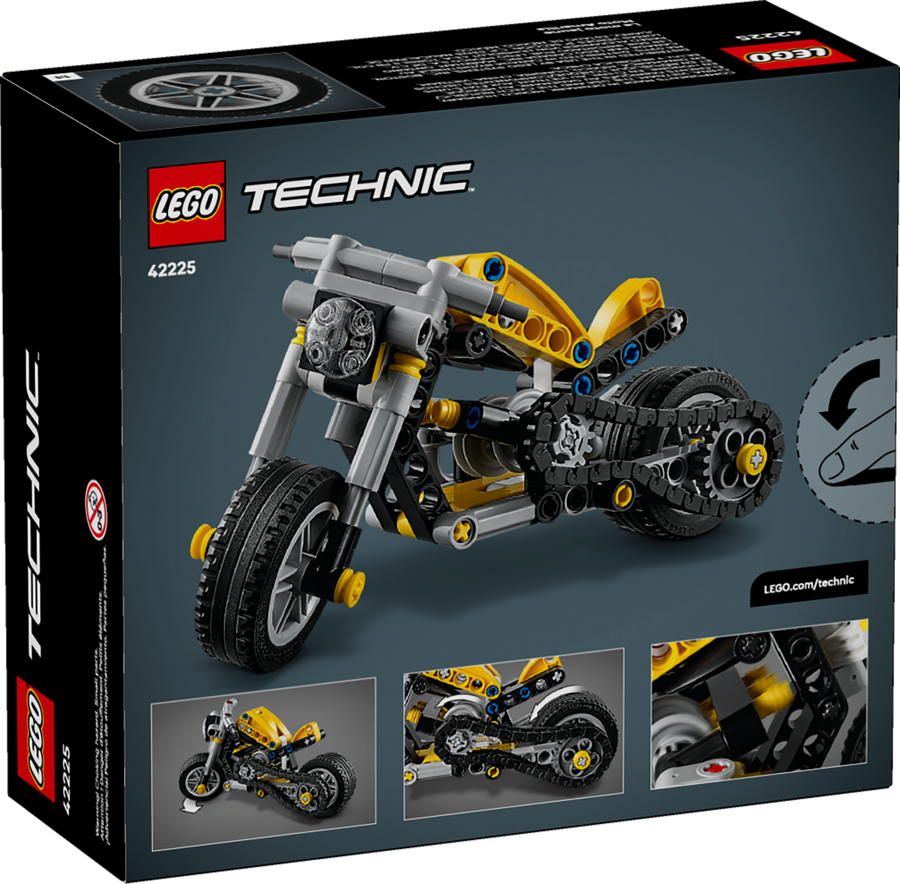 LEGO Technic Yellow Motorcycle Building Toy Set 42225-42225-Bricking Lebanon