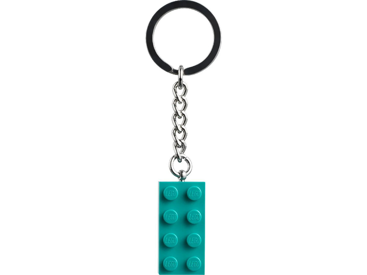 Lego Brick Keychain Teal