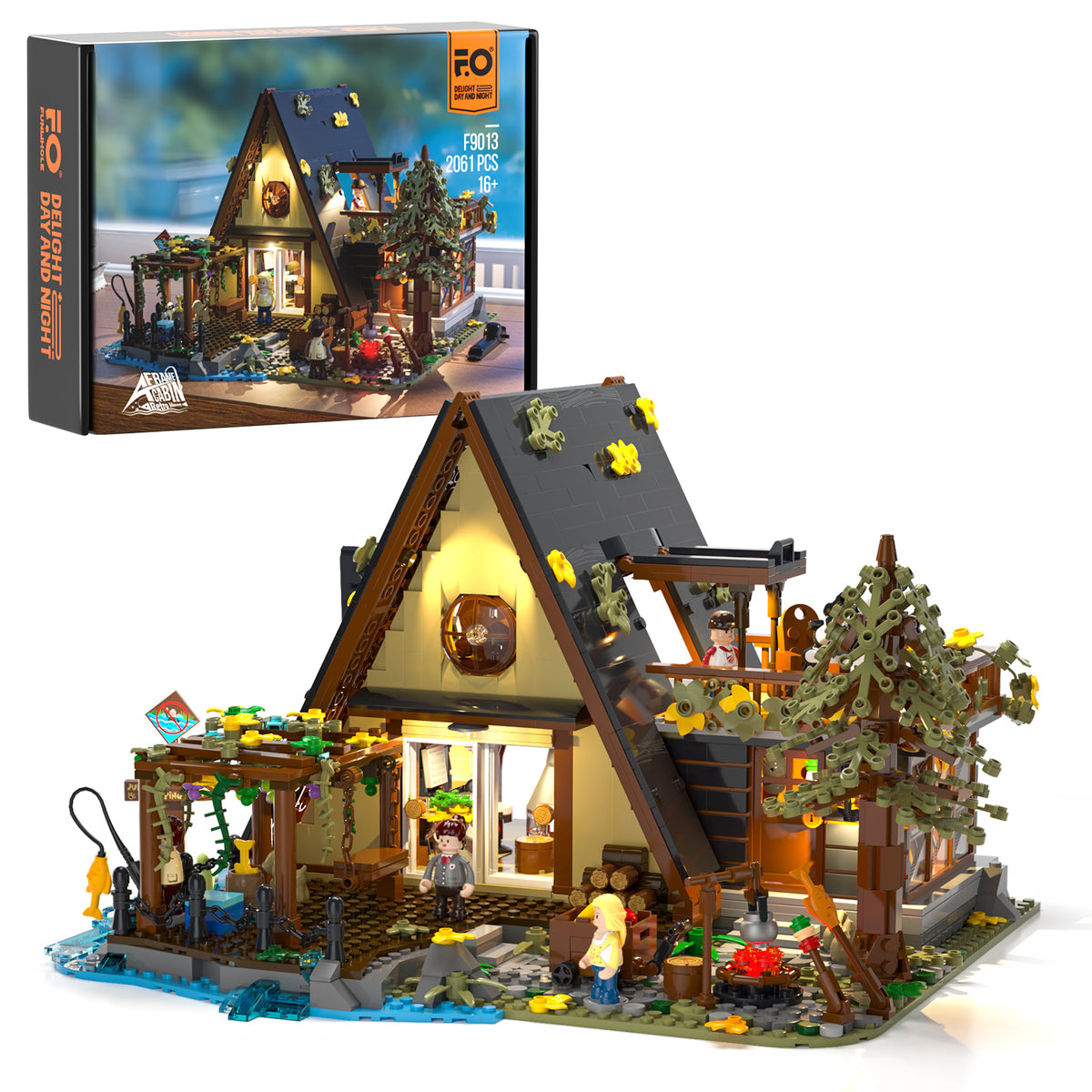Lumibricks A-Frame Cabin F9013-Bricking Lebanon