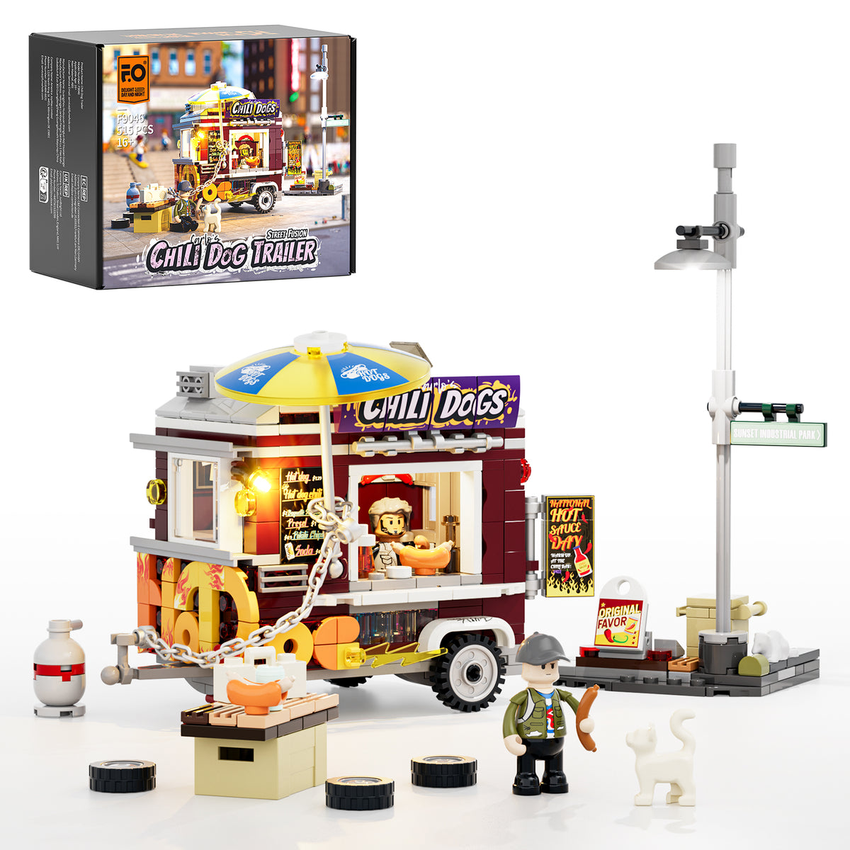 Lumibricks Chili Dog Trailer F9046-Bricking Lebanon