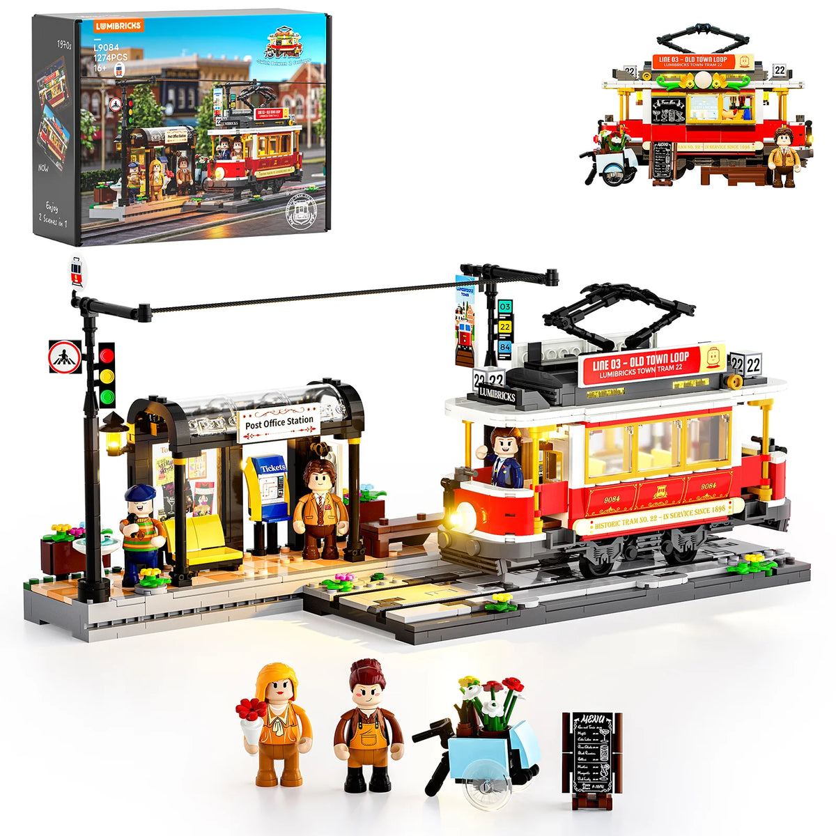 Lumibricks Heritage Tram and Station L9084-Bricking Lebanon