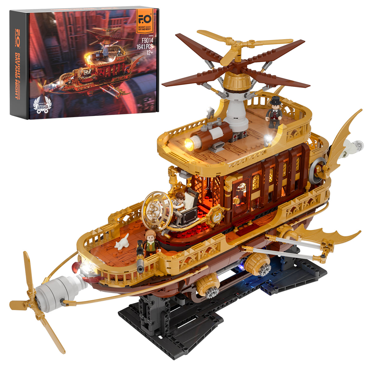 Lumibricks Light Catcher Steampunk Airship F9014-Bricking Lebanon