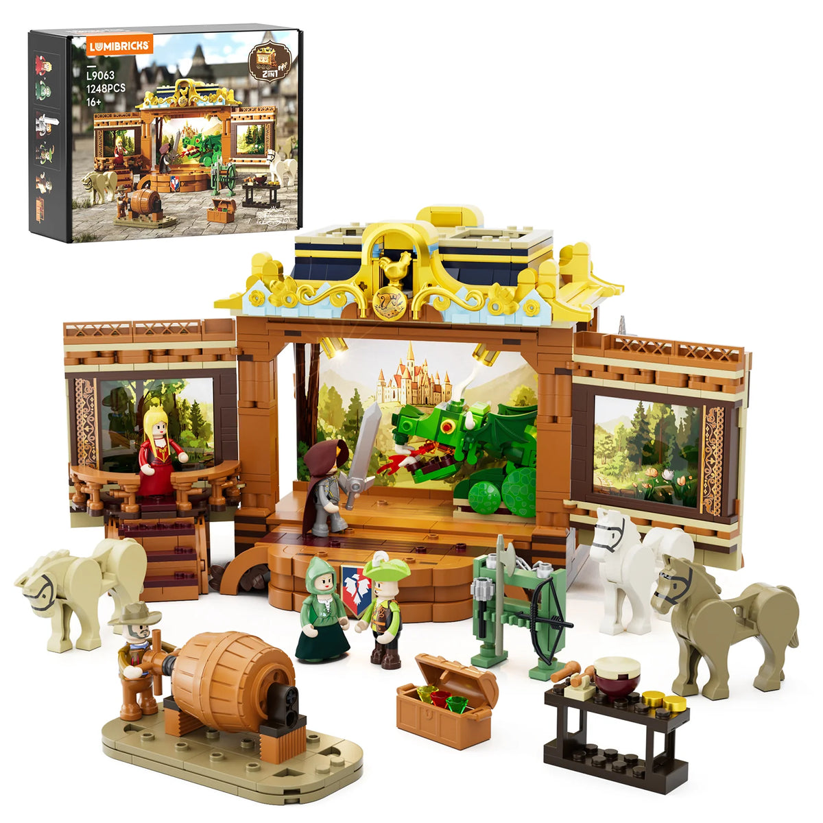 Lumibricks Medieval Troupe Carriage L9063-Bricking Lebanon