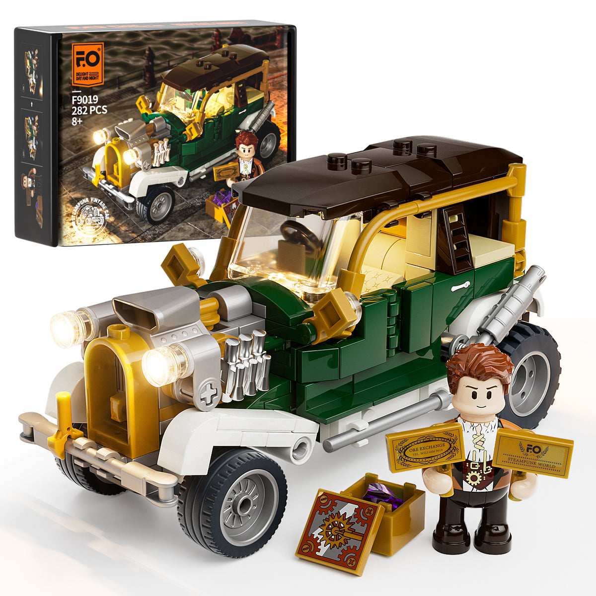 Lumibricks Steampunk Vintage Car F9019-Bricking Lebanon