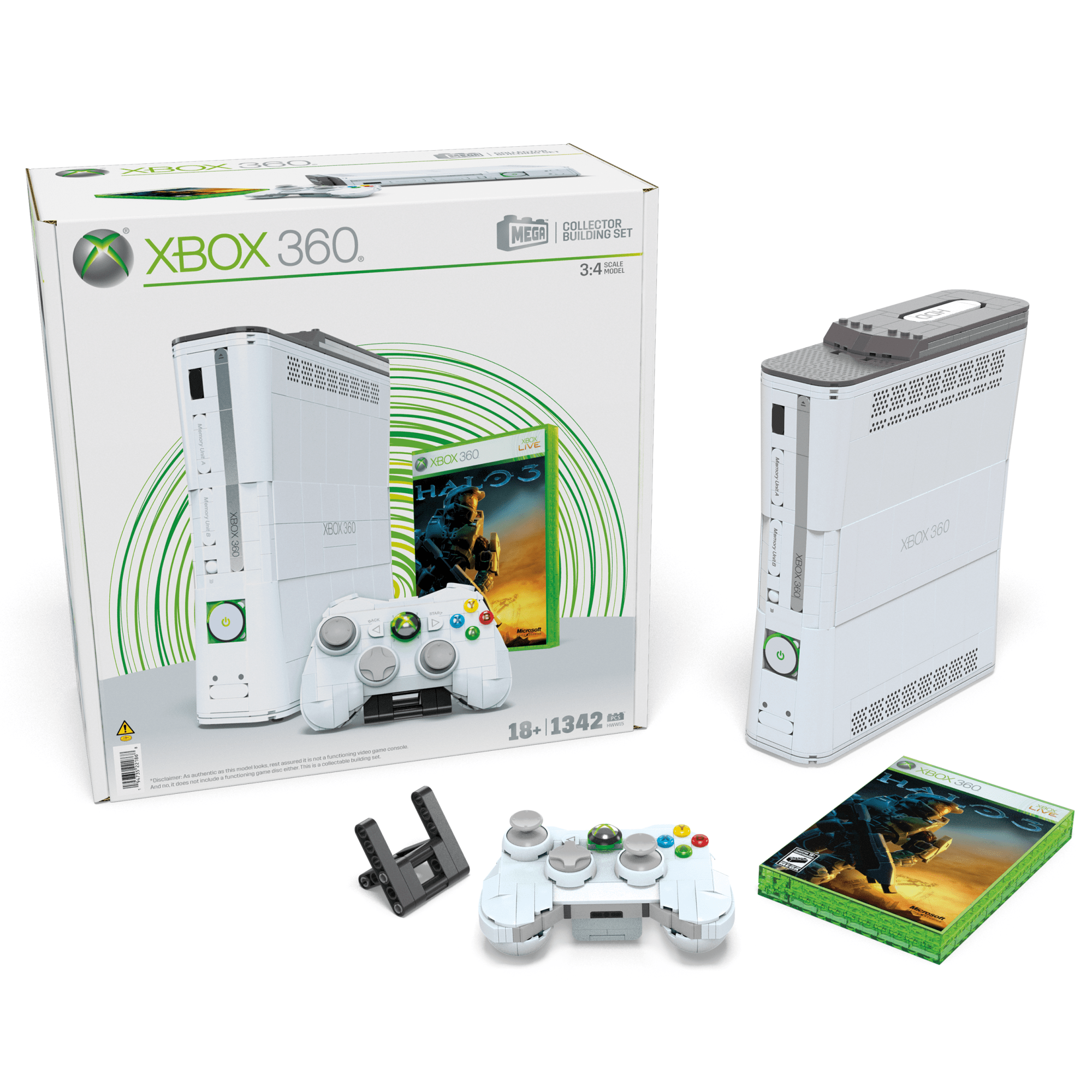 MEGA Showcase Microsoft Xbox 360 Collector Building Set with Lights