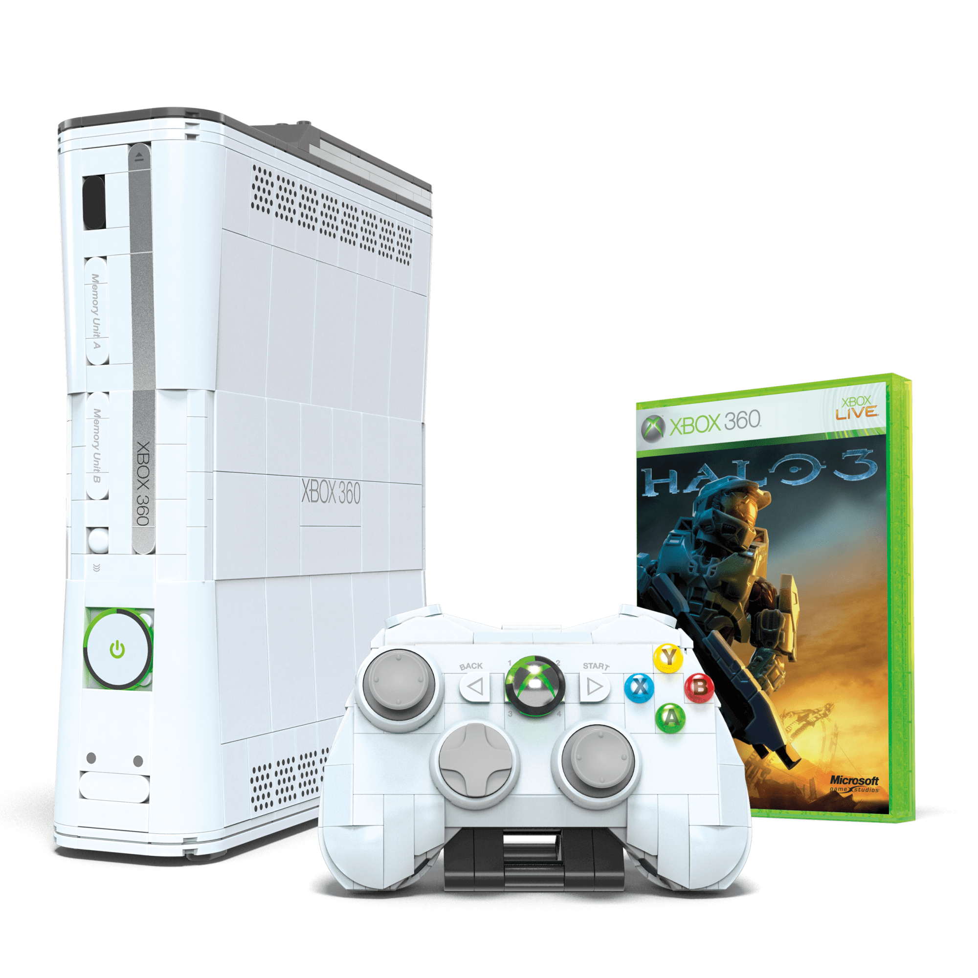 MEGA Showcase Microsoft Xbox 360 Collector Building Set with Lights
