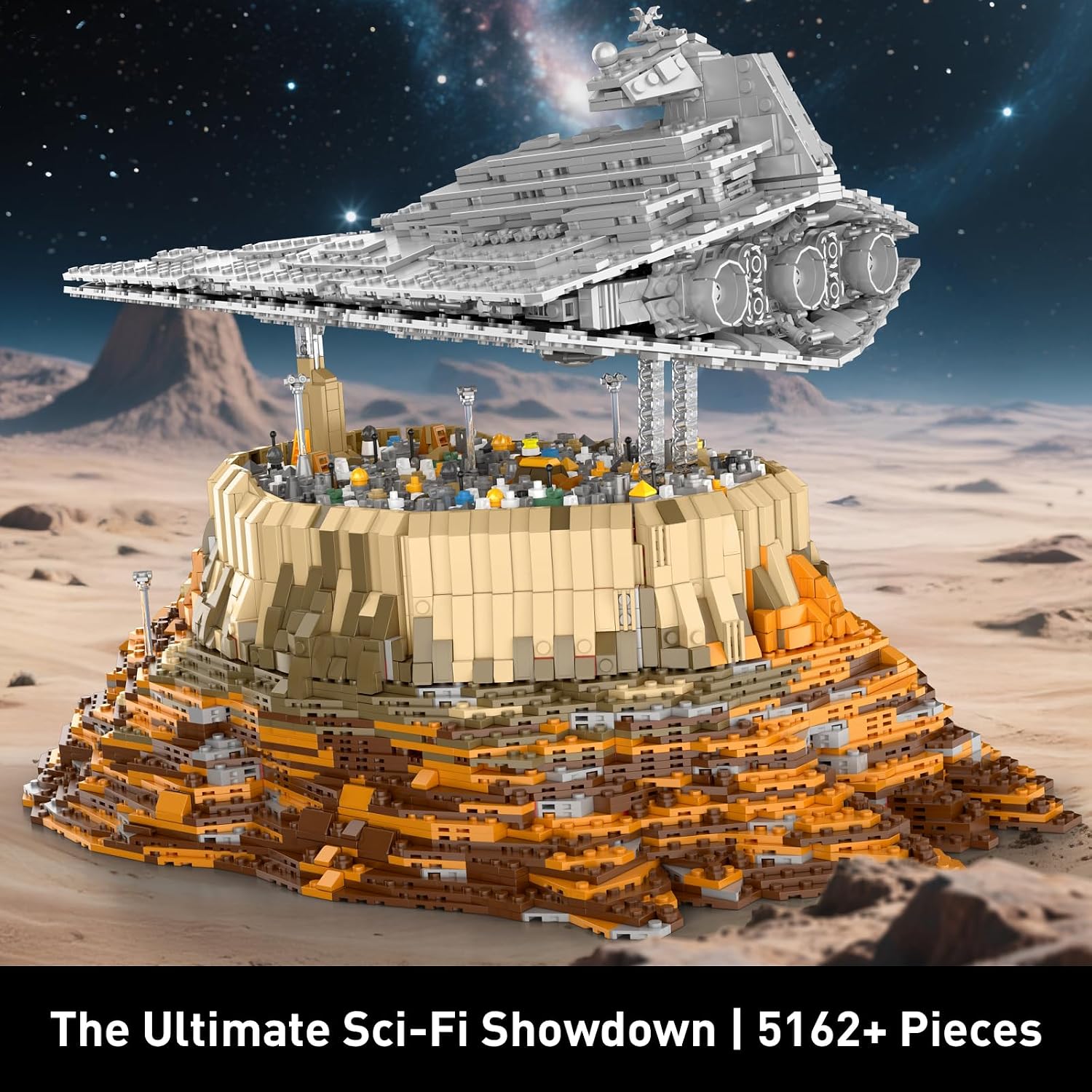 MOC WBBW Large Floating Spaceship 5162-Piece Building Kit - JG007