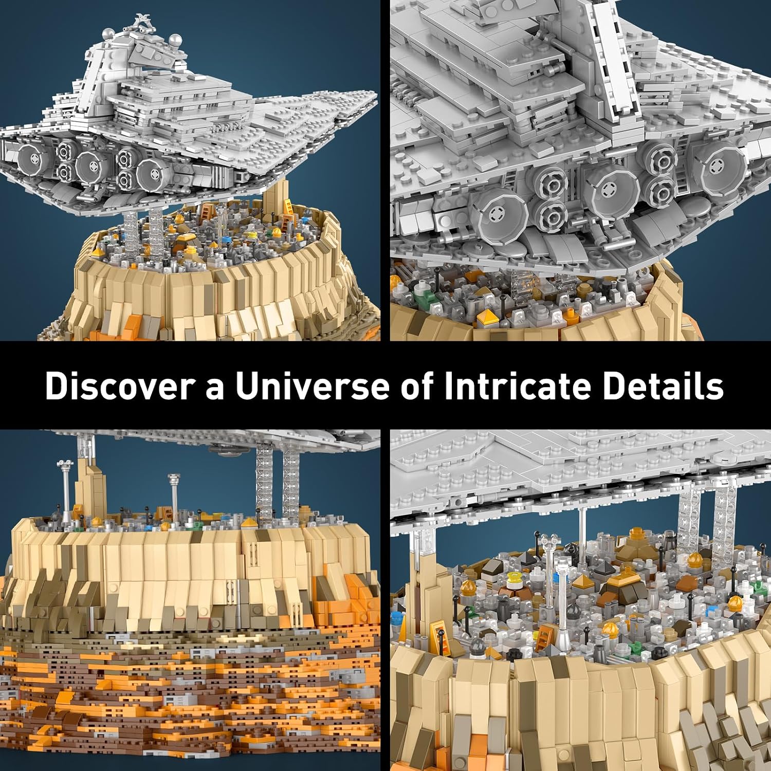 MOC WBBW Large Floating Spaceship 5162-Piece Building Kit - JG007