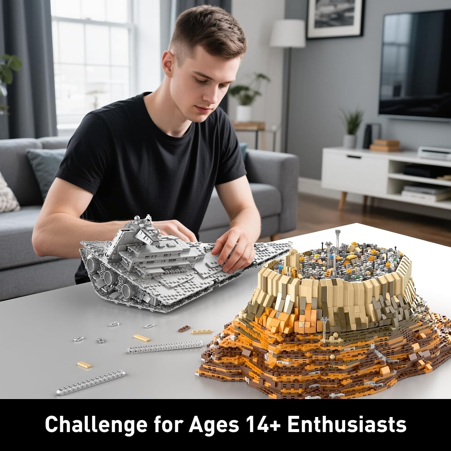 MOC WBBW Large Floating Spaceship 5162-Piece Building Kit - JG007