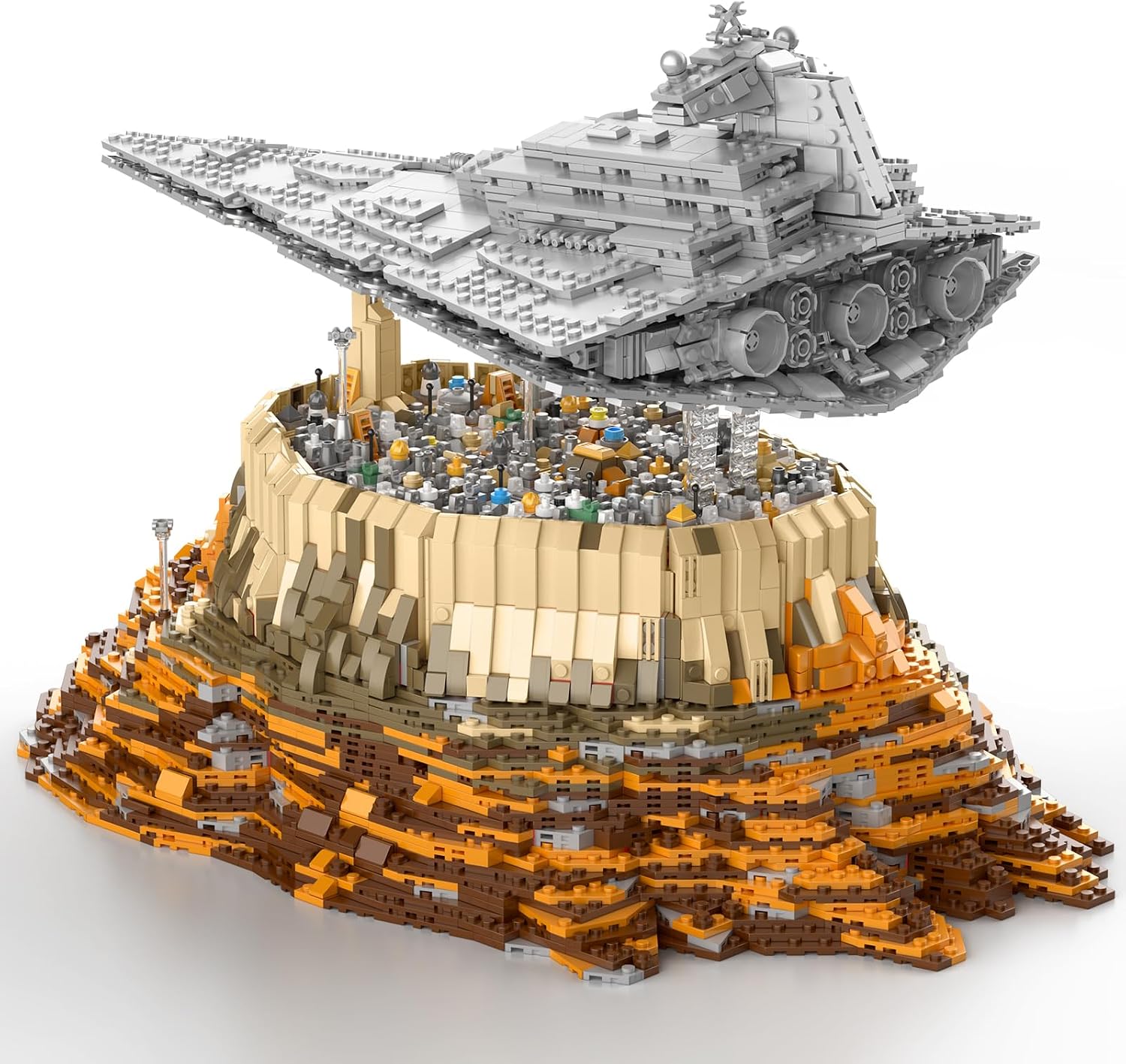MOC WBBW Large Floating Spaceship 5162-Piece Building Kit - JG007