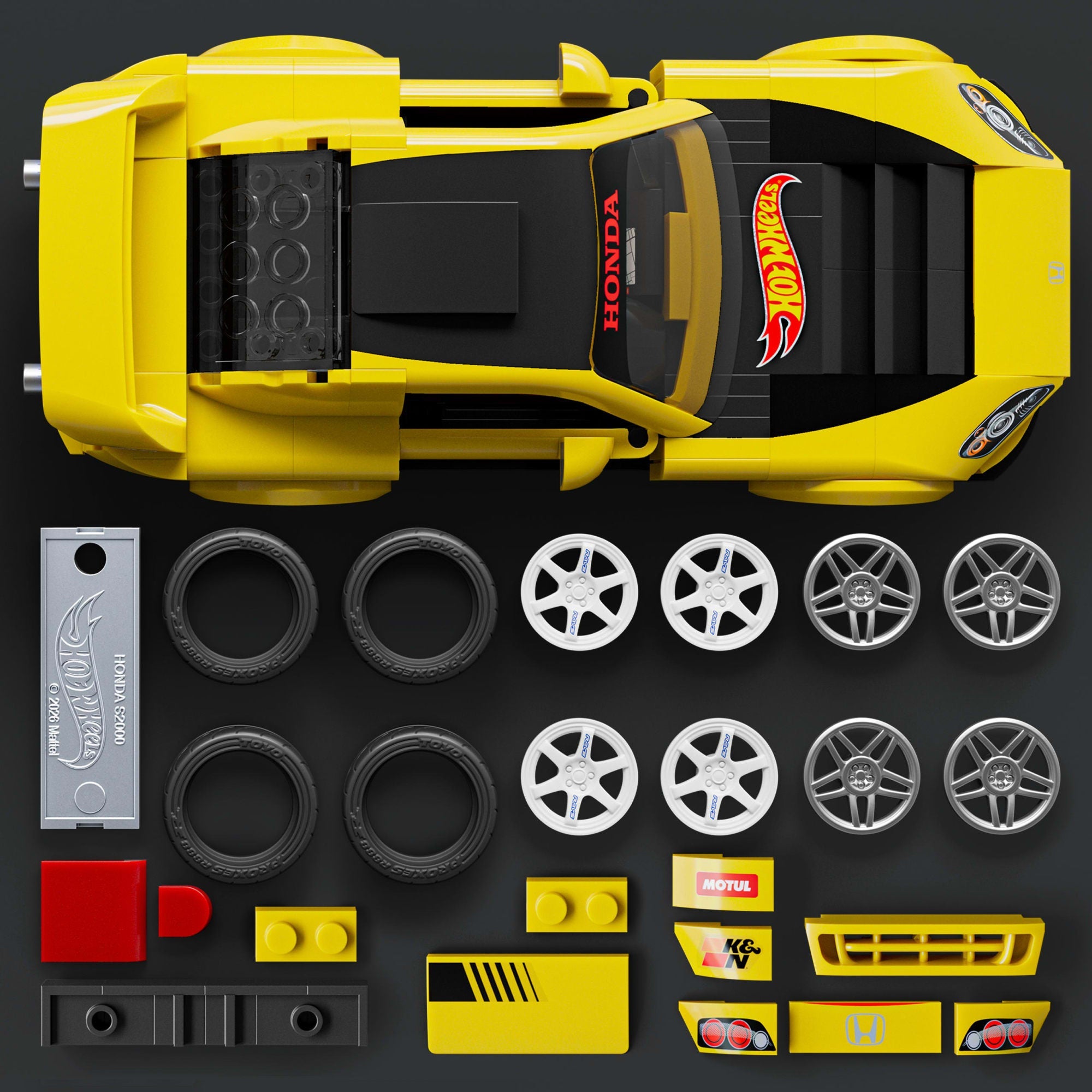 Mattel Brick Shop Hot Wheels '07 Honda S2000 Building Set
