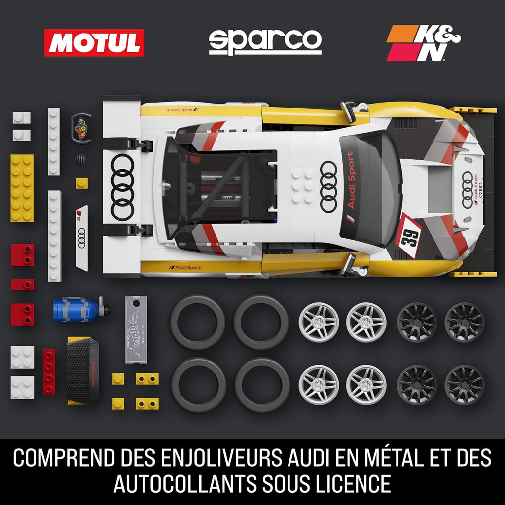 Mattel Brick Shop Hot Wheels 2015 Audi R8 LMS Construction Set