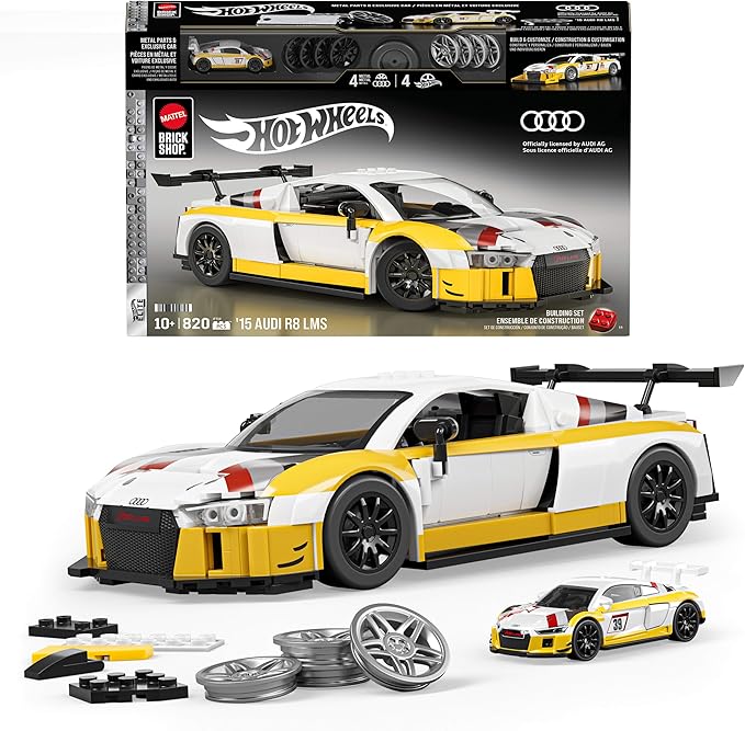 Mattel Brick Shop Hot Wheels 2015 Audi R8 LMS Construction Set