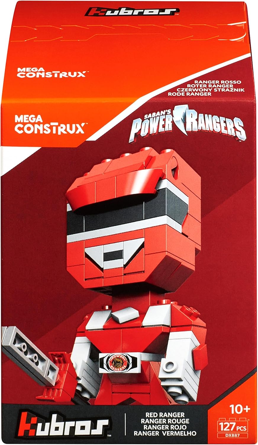 Mega Construx Kubros Power Rangers Red Ranger Buildable Figure Kit