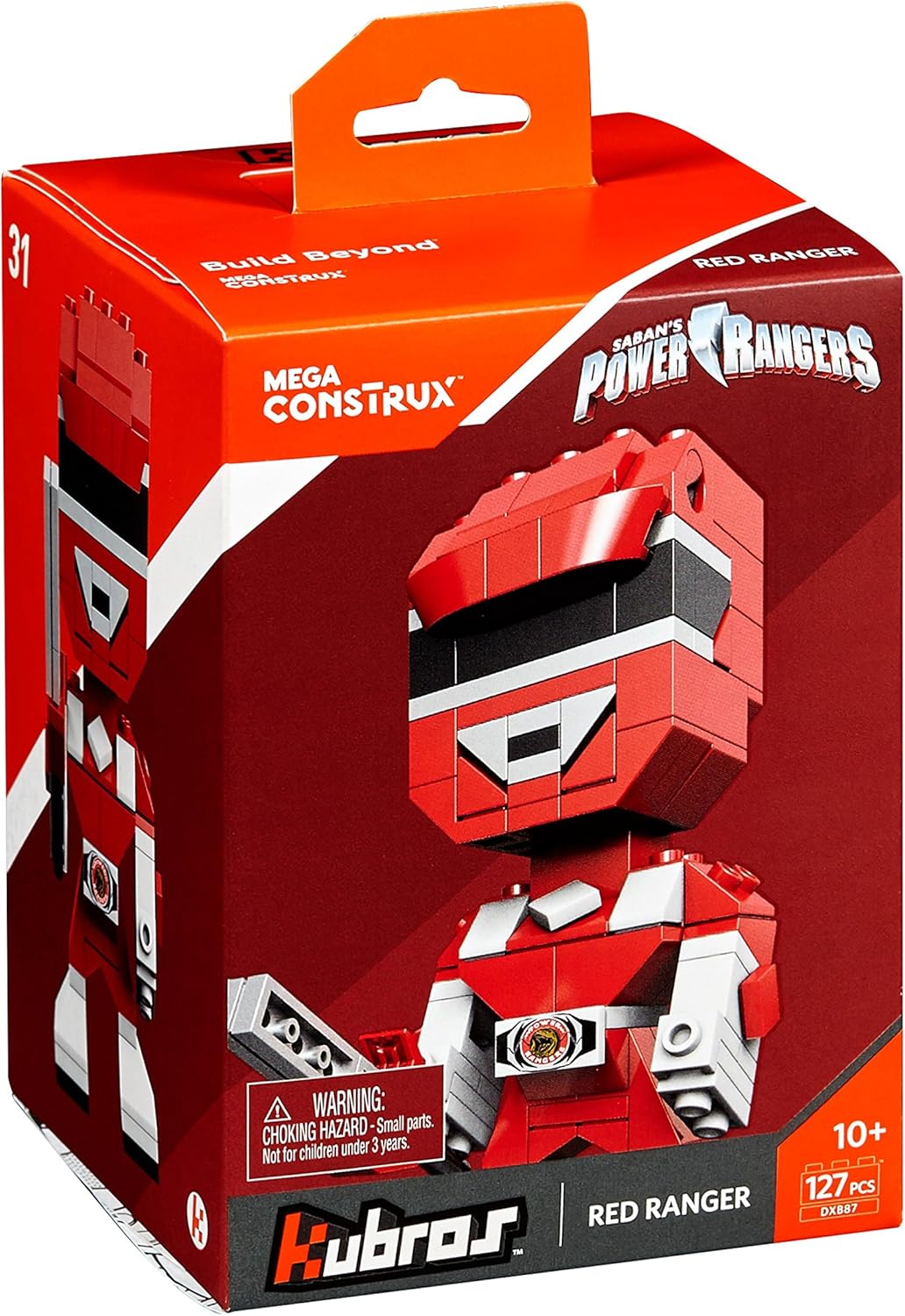 Mega Construx Kubros Power Rangers Red Ranger Buildable Figure Kit
