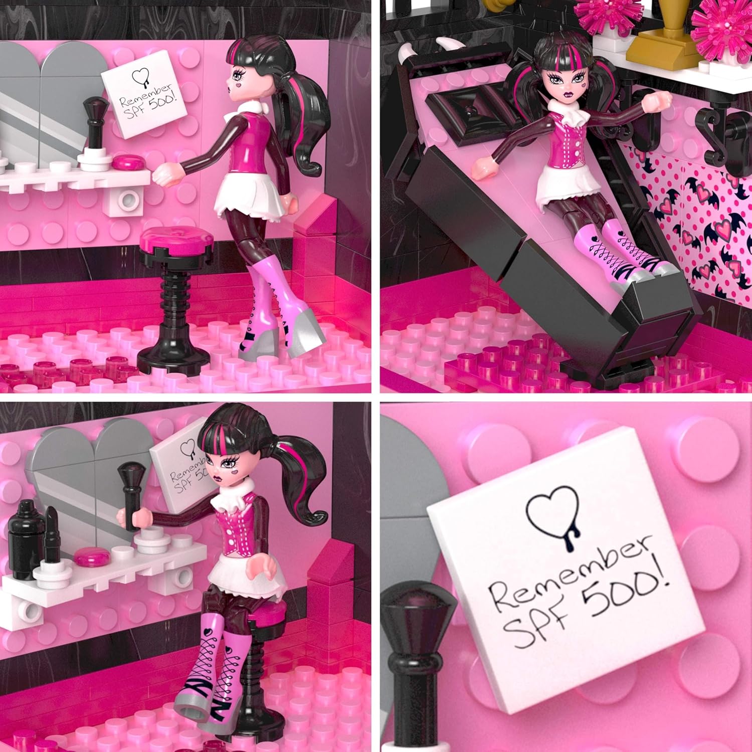 Mega Monster High Draculaura Biblio-Crypt Building Set 301 Pieces