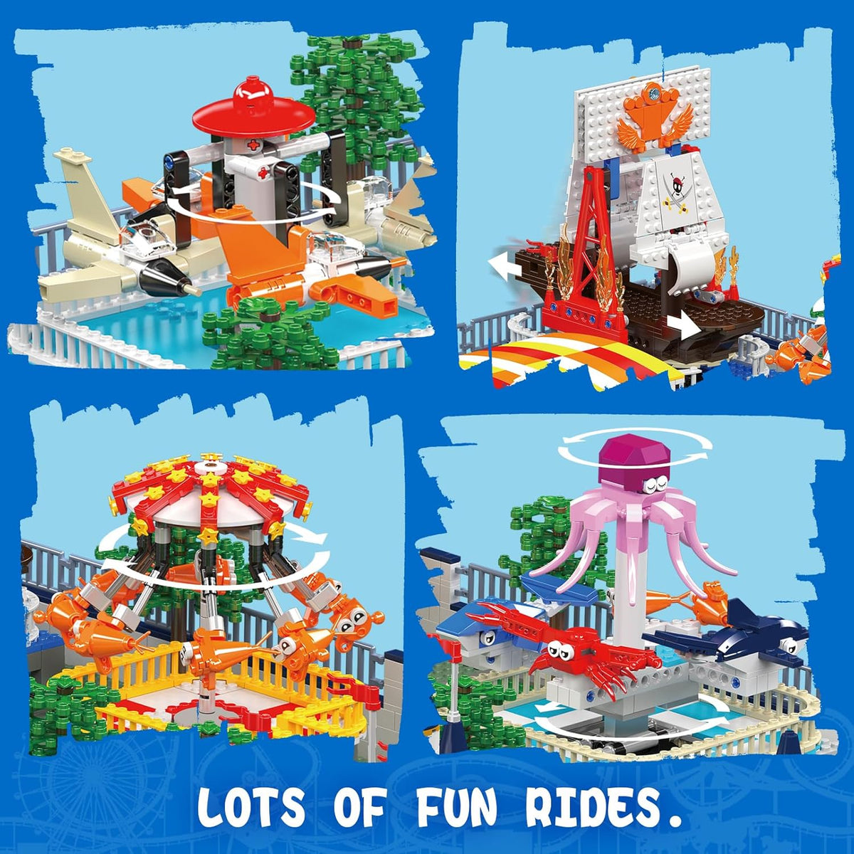 Mould King Large Amusement Park 11014 MK11022-Bricking Lebanon