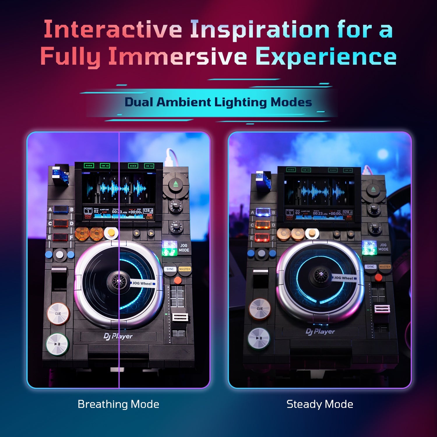 Pantasy DJ Player 85037 Retro Music Turntable Building Block Set-Pantasy-Bricking Lebanon